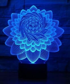 3D Lotus Flower Shape Table Lamp 7 Colors LED Touch Swithc Floral NightLight USB Sleep Lighting Lampara Kids Gifts Bedroom Decor