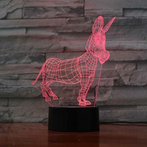 Donkey 3D Led Night Light Lamp