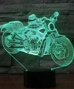 7 Color Changing 3D Creative Led Visual Nightlight Motorcycle Modelling Desk Lamp Kids Bedroom Touch Switch Lighting Decor Gifts