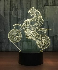 Bedroom Decor Sleep Usb Led Kids Touch Motorcycle 3D Table Lamp Cross Country Motorbike Modelling Night Lights Lighting Fixture