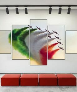Air Force Fighter Jets Smoke Multi Panel Canvas Wall Art