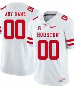 Houston Custom Jerseys Name Number White College Football
