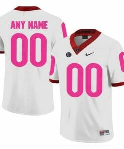 Georgia Bulldogs Football Jersey Custom Name Number White Pink College Football
