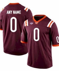 Virginia Tech Custom Jersey Name Number Stitched College Game Player Maroon