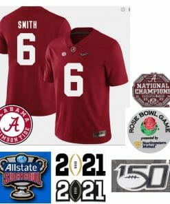 Alabama Crimson Tide #6 DeVonta Smith College Football Jersey Red