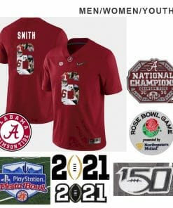 Alabama Crimson Tide #6 DeVonta Smith College Football Red Jersey