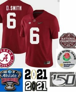 Alabama Crimson Tide #6 DeVonta Smith College NCAA Football Jersey Red