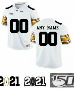 Custom Iowa Football Jersey Name and Number NCAA Jersey Black White