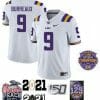 Joe Burreaux LSU Jersey #9 NCAA Football White Diamond Quest, Top Smart Design Joe Burreaux LSU Jersey #9 NCAA Football White Diamond Quest, Top Smart Design