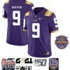 LSU Burrow Jersey #9 NCAA College Football White Diamond Quest, Top Smart Design LSU Burrow Jersey #9 NCAA College Football White Diamond Quest, Top Smart Design