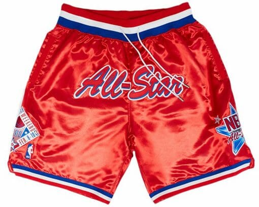 Men 1991 All-Star West Shorts Red Shorts All Stitched