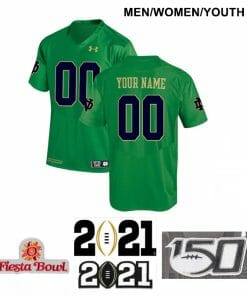 Notre Dame Fighting Irish Jersey Custom Name and Number NCAA Football Jersey Green