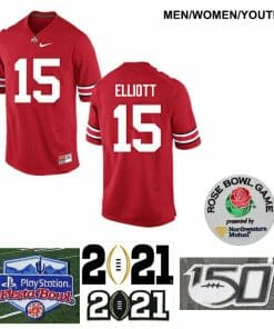 Ohio State Buckeyes #15 Ezekiel Elliott NCAA College Football Jersey Red