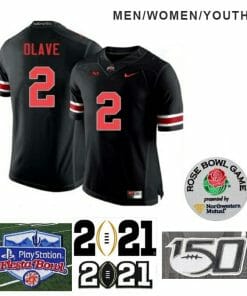 Ohio State Buckeyes #2 Chris Olave NCAA Football Jersey Black