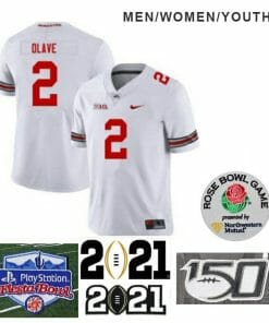 Ohio State Buckeyes #2 Chris Olave NCAA Football Jersey White