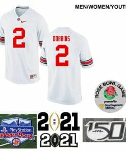 Ohio State Buckeyes #2 J.K. Dobbins NCAA College Football Jersey White