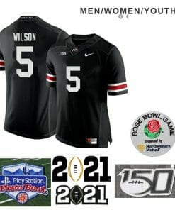 Ohio State Buckeyes #5 Garrett Wilson NCAA Football Jersey Black
