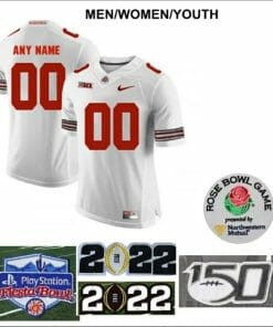 Custom OSU Football Jersey Name and Number NCAA Ohio State Buckeyes College White