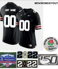 Custom Ohio State Football Jersey Name and Number NCAA Football Black