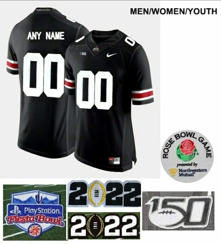 Custom Ohio State Football Jersey Name and Number NCAA Football Black, Top Smart Design Custom Ohio State Football Jersey Name and Number NCAA Football Black, Top Smart Design