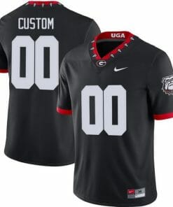 Custom UGA Jersey Name And Number NCAA Georgia Bulldogs College Football Black
