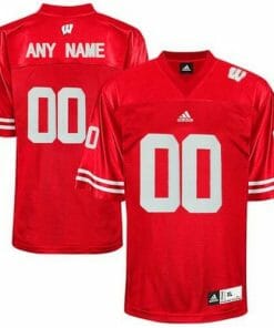 Wisconsin Badgers Custom Jersey Red College Football