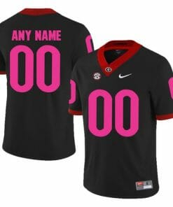 Georgia Bulldogs Custom Jersey Name Number Black Pink College Football