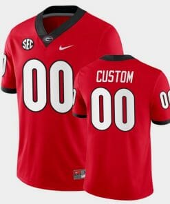 Georgia Bulldogs Custom Jersey NCAA College Football Home Game Red