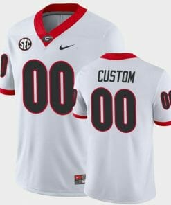 Custom UGA Football Jersey Georgia Bulldogs Name and Number College Away Game White