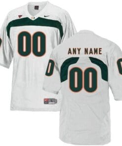 Personalized Miami Hurricanes Jersey Name Number College Football White