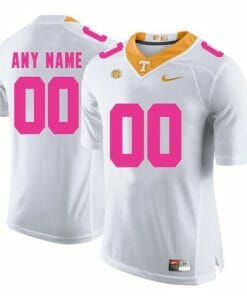 Custom Tennessee Vols Jersey Name Number NCAA College Football White Pink