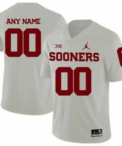 Custom OU Jersey Name and Number College NCAA Football White