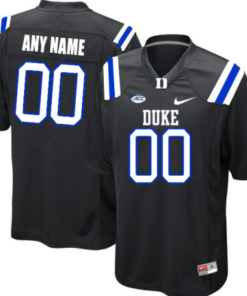 Customizable Duke Jersey Name and Number College Football Jersey Black