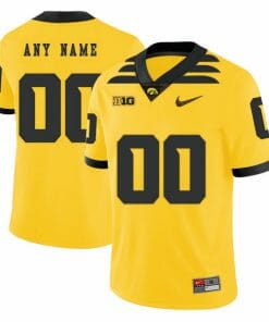 Iowa Hawkeyes Custom Jersey Name and Number College Football Jersey Yellow