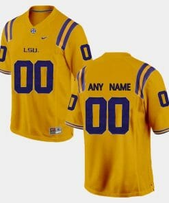 Custom Lsu Tigers Jersey Name and Number College Football Jersey Yellow