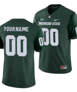 Custom Michigan State Spartans Jersey Name and Number Football Jersey Green