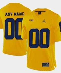 Custom Michigan Wolverines Jersey Name Number Football Jersey Yellow Stitched