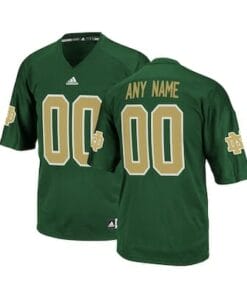 Custom Notre Dame Jersey Name Number NCAA College Football Green
