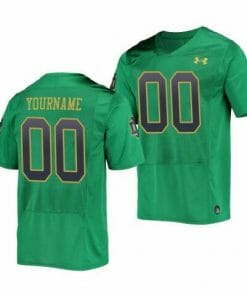 Notre Dame Football Custom Jersey Name Number Football Jersey Green