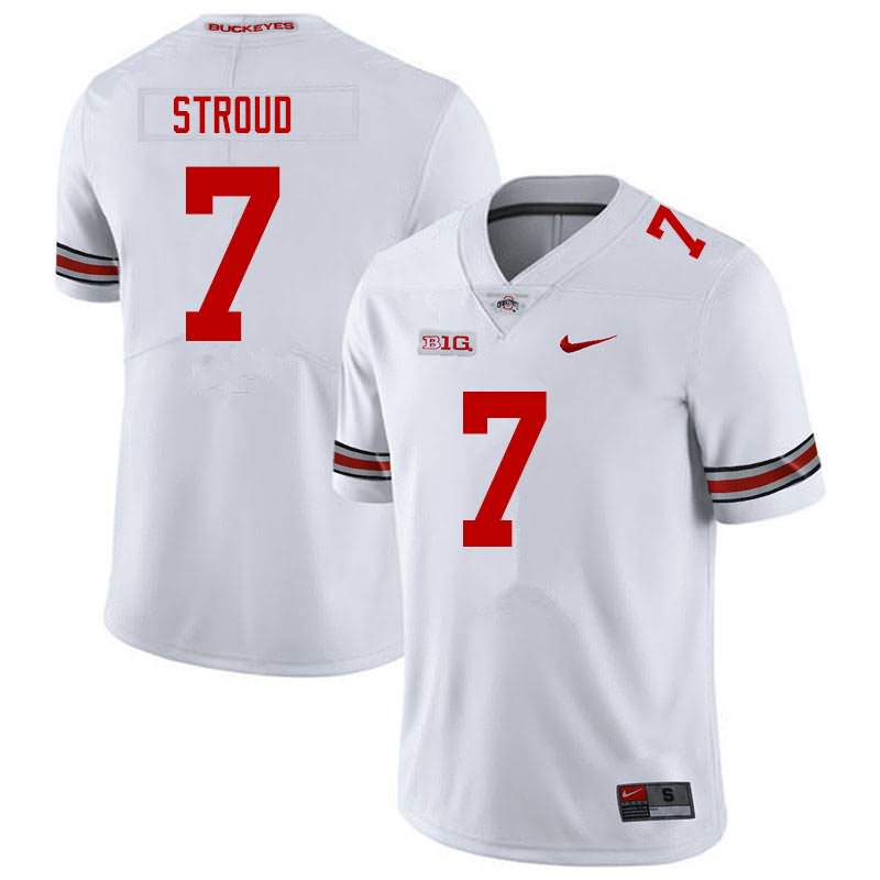 Stroud Ohio State Buckeyes Jersey #7 NCAA College Football White, Top Smart Design Stroud Ohio State Buckeyes Jersey #7 NCAA College Football White, Top Smart Design
