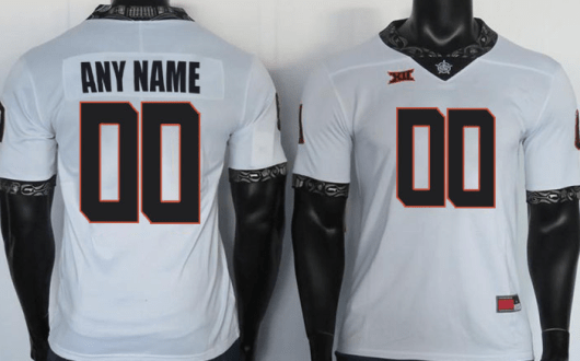 Custom Oklahoma State Cowboys Jersey Name Number Football Jersey White, Top Smart Design Custom Oklahoma State Cowboys Jersey Name Number Football Jersey White, Top Smart Design