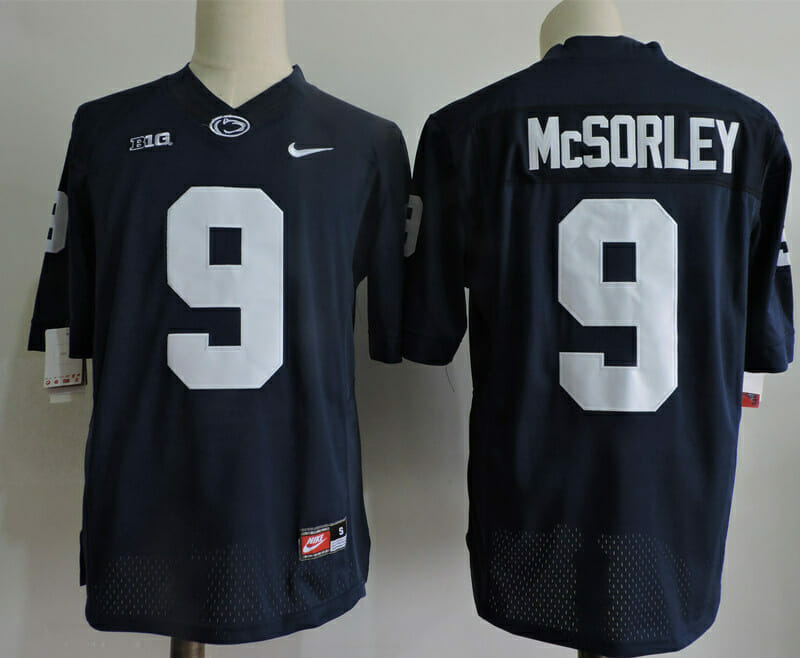 PSU Mcsorley Football Jersey #9 NCAA College Blue, Top Smart Design PSU Mcsorley Football Jersey #9 NCAA College Blue, Top Smart Design