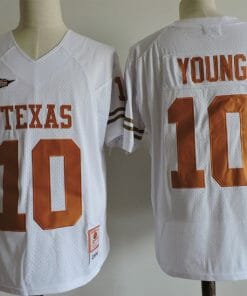 Texas Longhorns #10 Vince Young College Football Jersey White