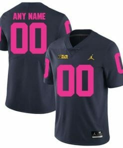 Custom Wolverines Jersey Name and Number NCAA College Football Navy Pink