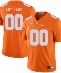 Custom Tennessee Football Jersey Name Number NCAA College Orange