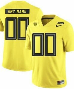 Custom Oregon Ducks Jersey Name and Number NCAA College Football Yellow