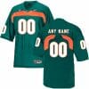 Miami Hurricanes Customized Jersey Name Number NCAA College Football Green