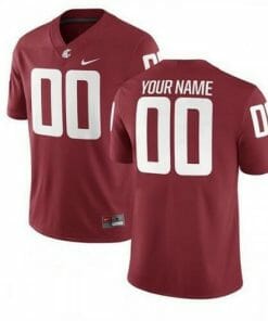 Custom Washington State Cougars Jersey Name And Number College Football Scarlet