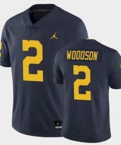 Charles Woodson Jersey #2 Michigan Wolverines NCAA College Football Navy
