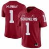 Oklahoma Sooners #1 Kyler Murray Football Jersey Firewood Pattern White, Top Smart Design Oklahoma Sooners #1 Kyler Murray Football Jersey Firewood Pattern White, Top Smart Design